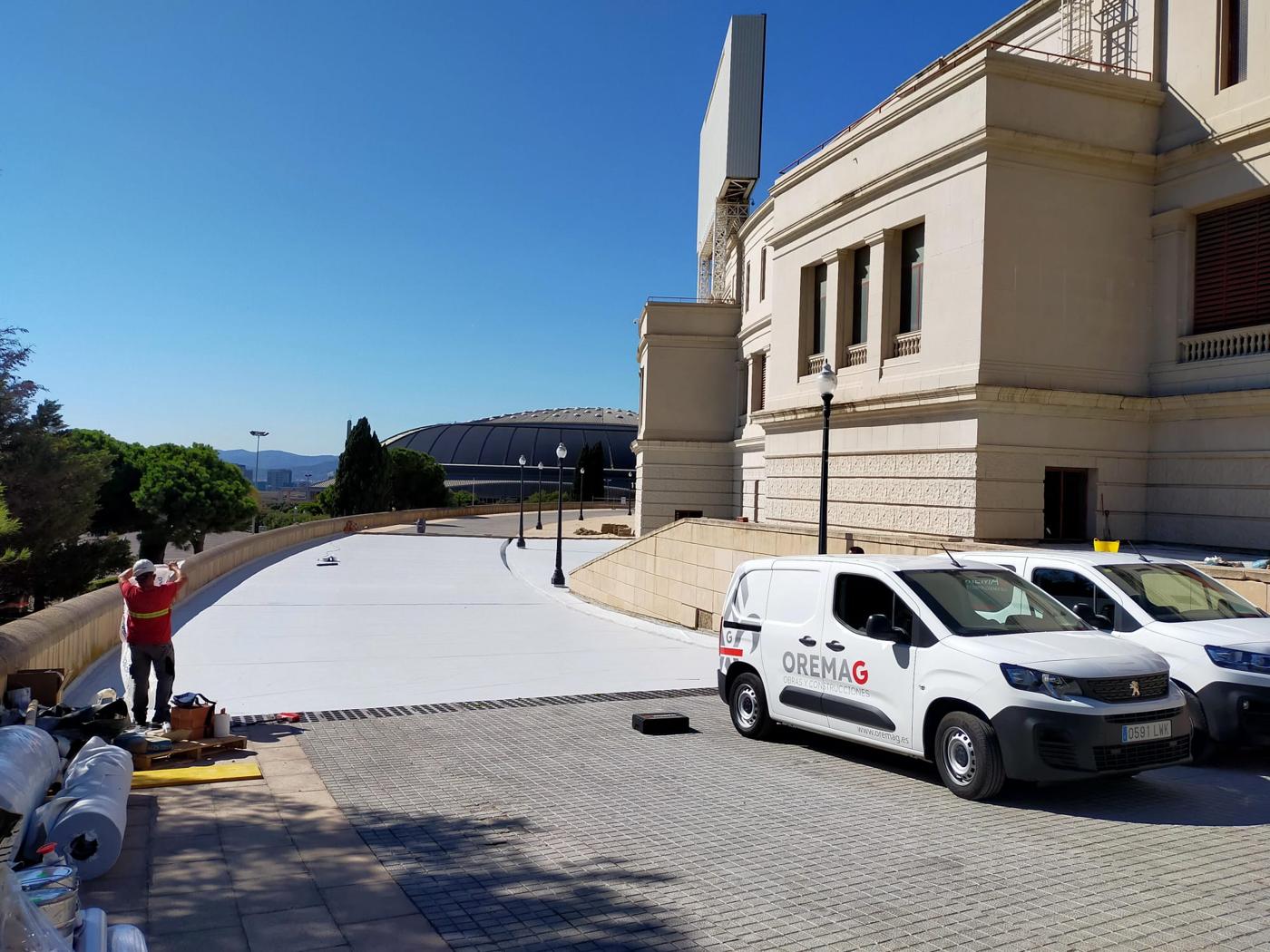 OREMAG work at the Estadi Olímpic in Barcelona