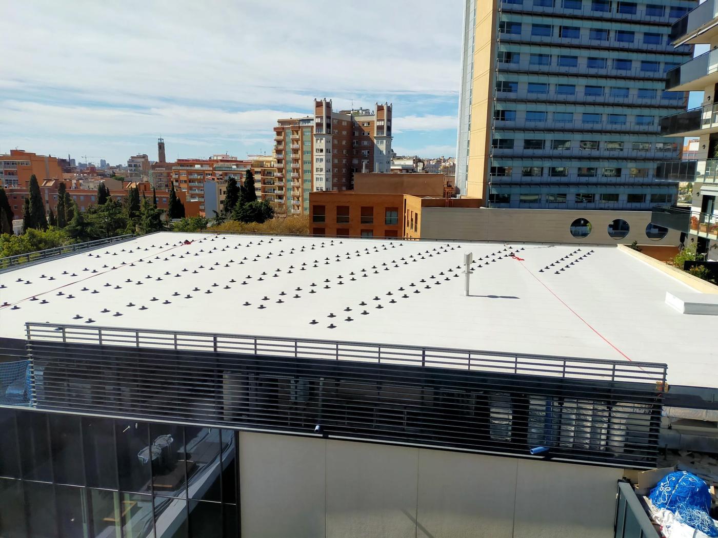 Completed Quirón Salud roof in Badalona
